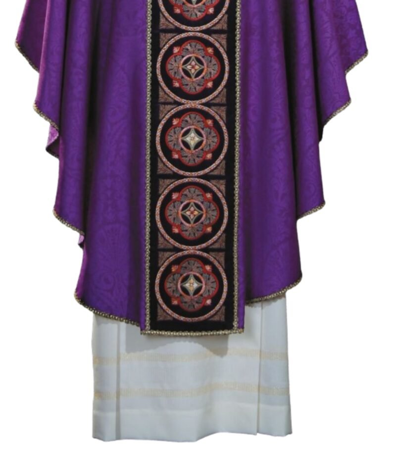 Purple Embroidered Chasuble FE90622