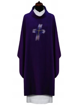 Purple Embroidered Chasuble FE9064