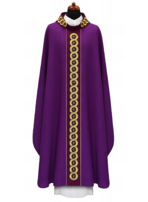 Purple Embroidered Chasuble FE9066