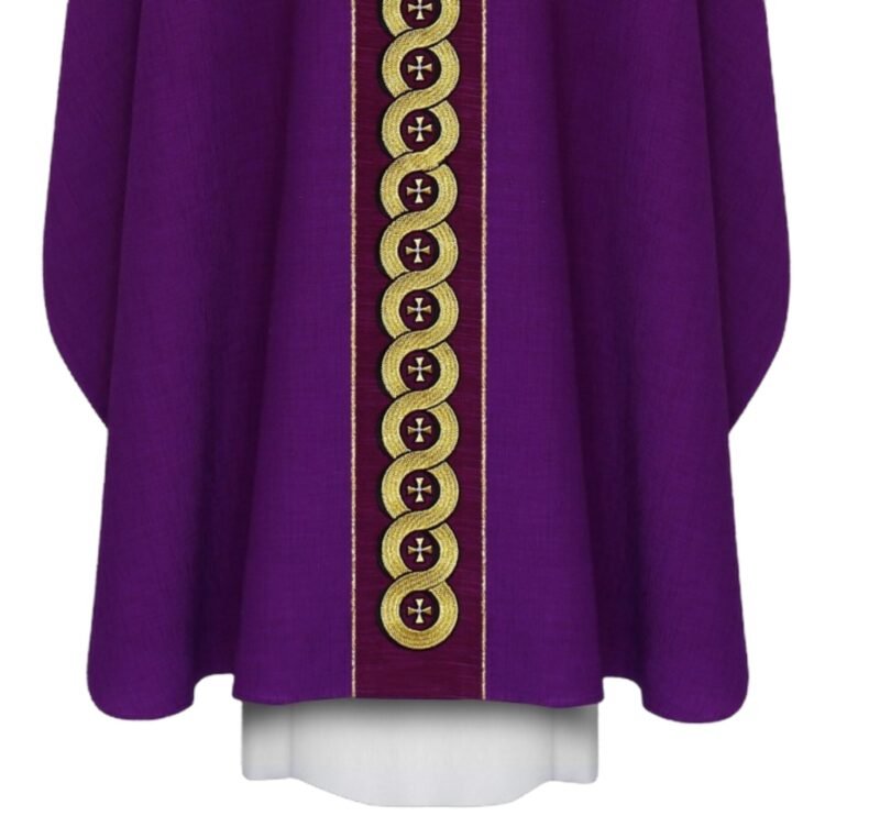 Purple Embroidered Chasuble FE90662