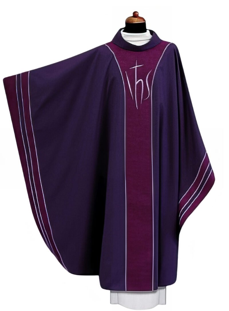 Purple Embroidered Chasuble FE9067