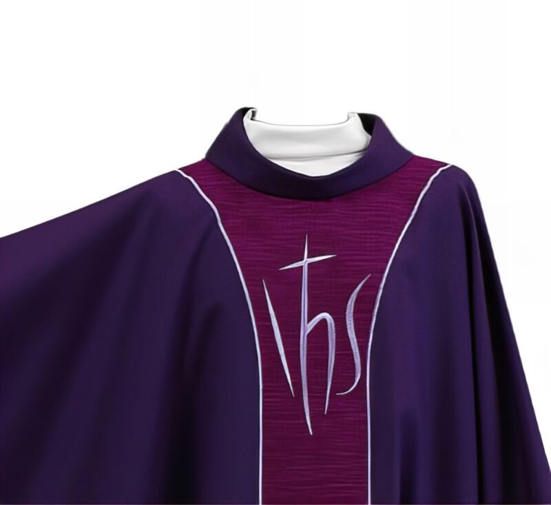 Purple Embroidered Chasuble FE90671