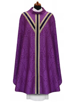 Purple Embroidered Chasuble FE9069
