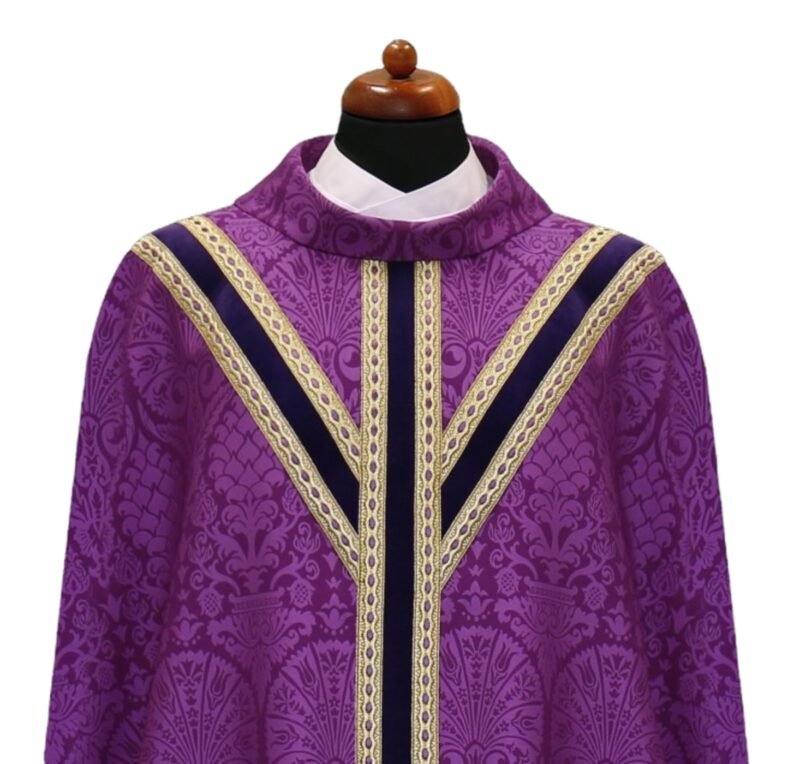 Purple Embroidered Chasuble FE90691