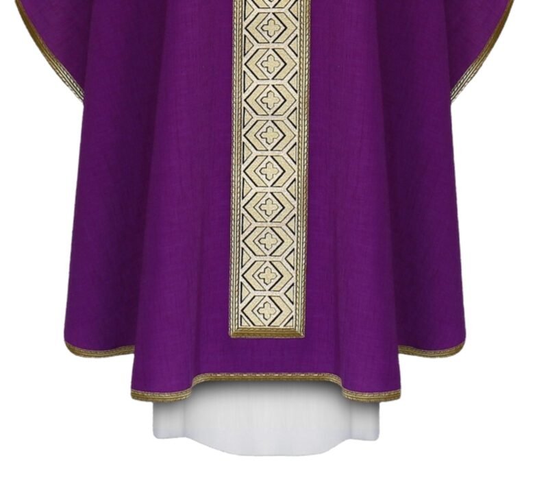 Purple Embroidered Chasuble FE90702