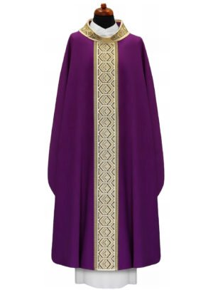 Purple Embroidered Chasuble FE9071