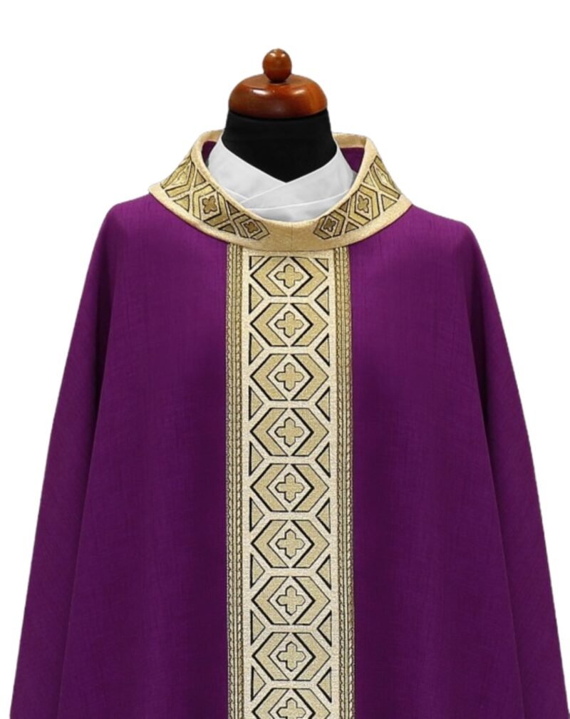 Purple Embroidered Chasuble FE90711