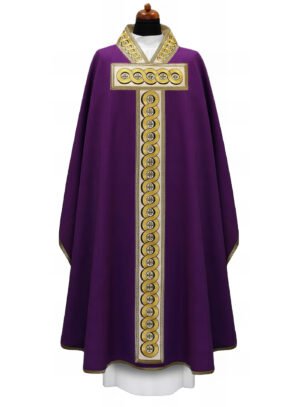 Purple Embroidered Chasuble FE9072