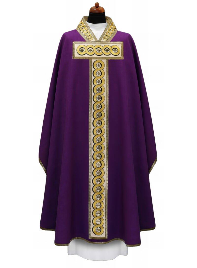 Purple Embroidered Chasuble FE9072