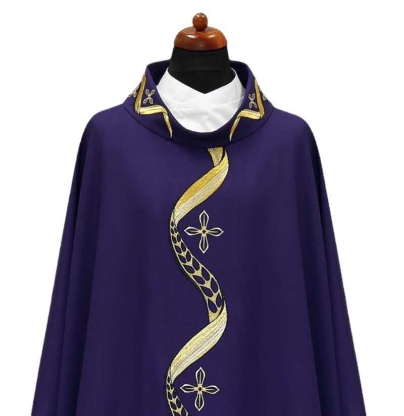 Purple Embroidered Chasuble FE90741