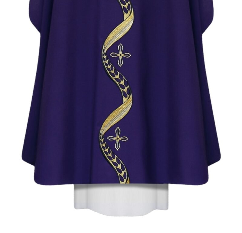 Purple Embroidered Chasuble FE90742