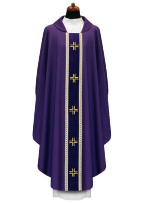 Purple Embroidered Chasuble FE9075