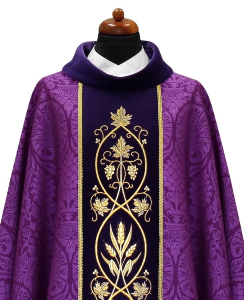 Purple Embroidered Chasuble FE90761