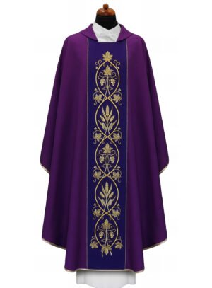 Purple Embroidered Chasuble FE9077