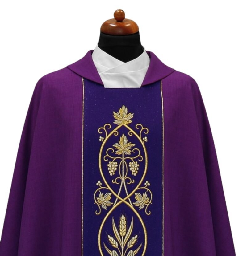 Purple Embroidered Chasuble FE90771