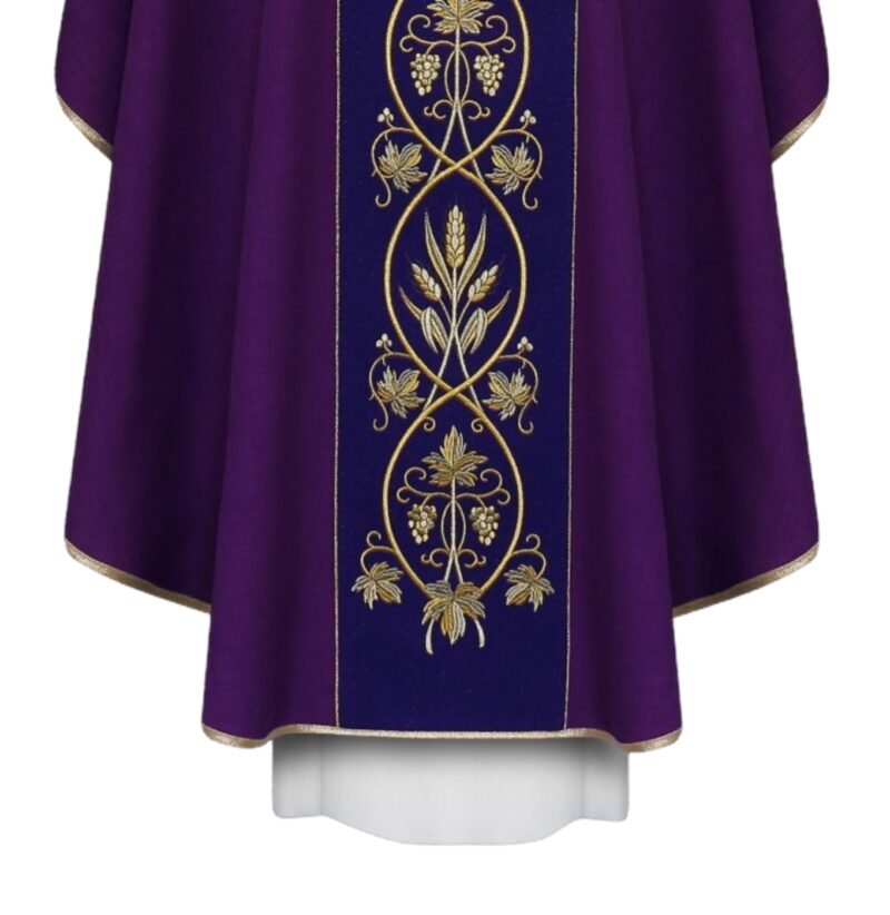 Purple Embroidered Chasuble FE90772