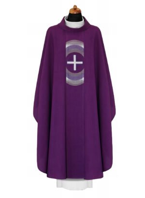Purple Embroidered Chasuble FE9078