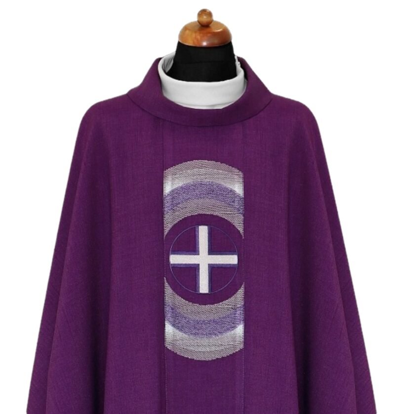 Purple Embroidered Chasuble FE90781