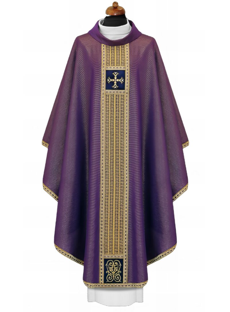 Purple Embroidered Chasuble FE9079