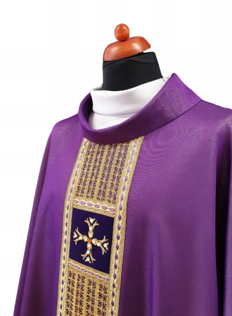 Purple Embroidered Chasuble FE90791