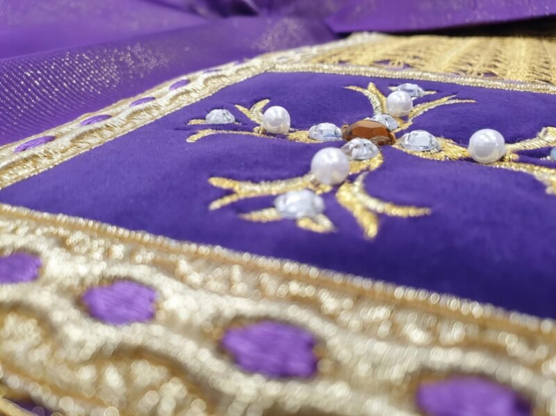 Purple Embroidered Chasuble FE90792