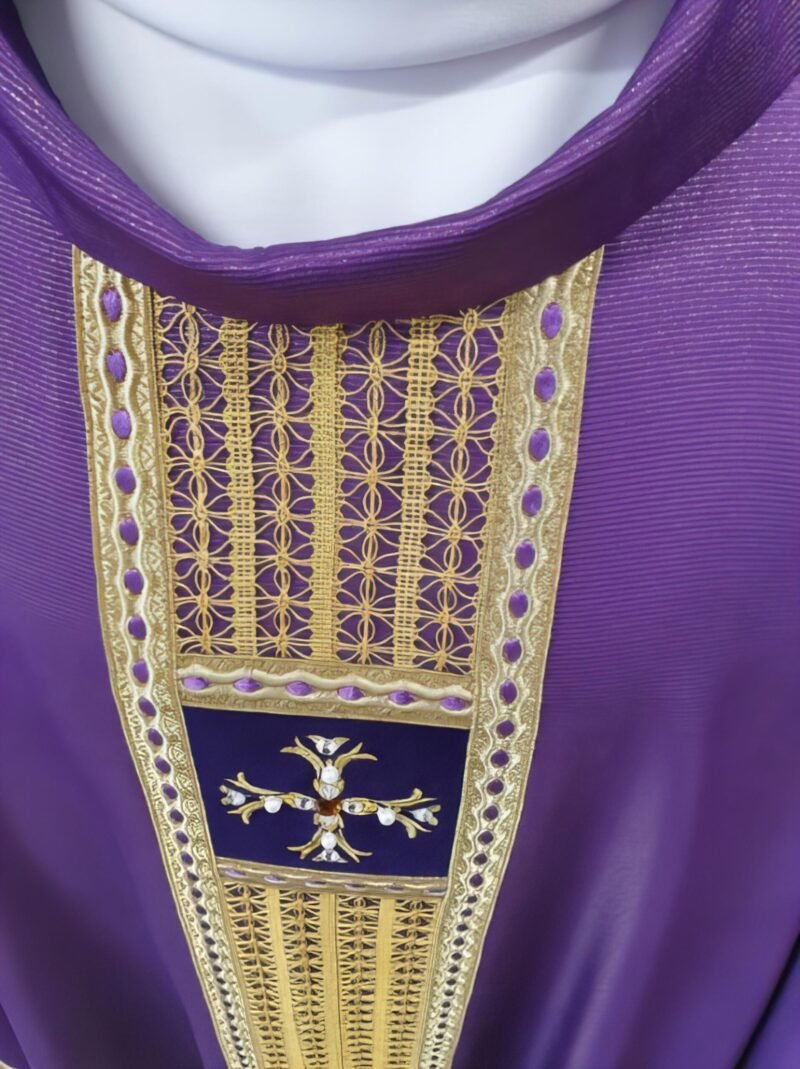 Purple Embroidered Chasuble FE90795