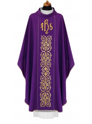 Purple Embroidered Chasuble FE9080