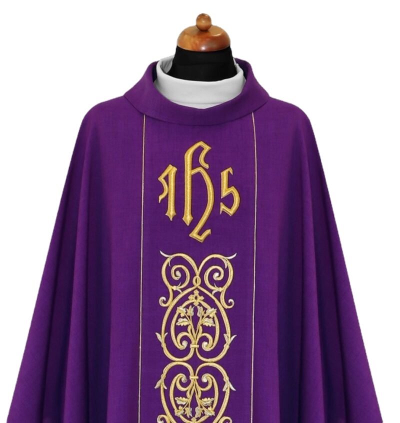 Purple Embroidered Chasuble FE90801