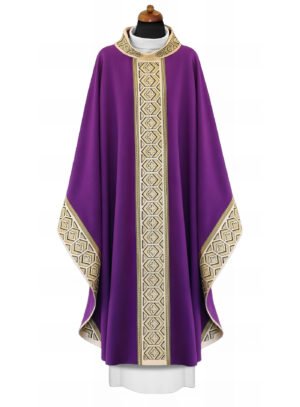 Purple Embroidered Chasuble FE9081