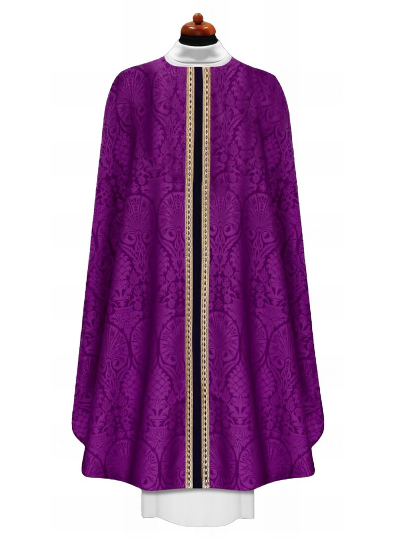 Purple Embroidered Chasuble FE9082