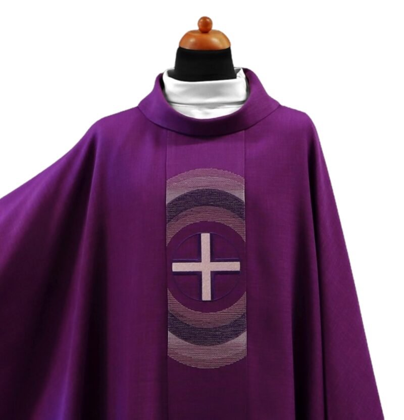Purple Embroidered Chasuble FE90831