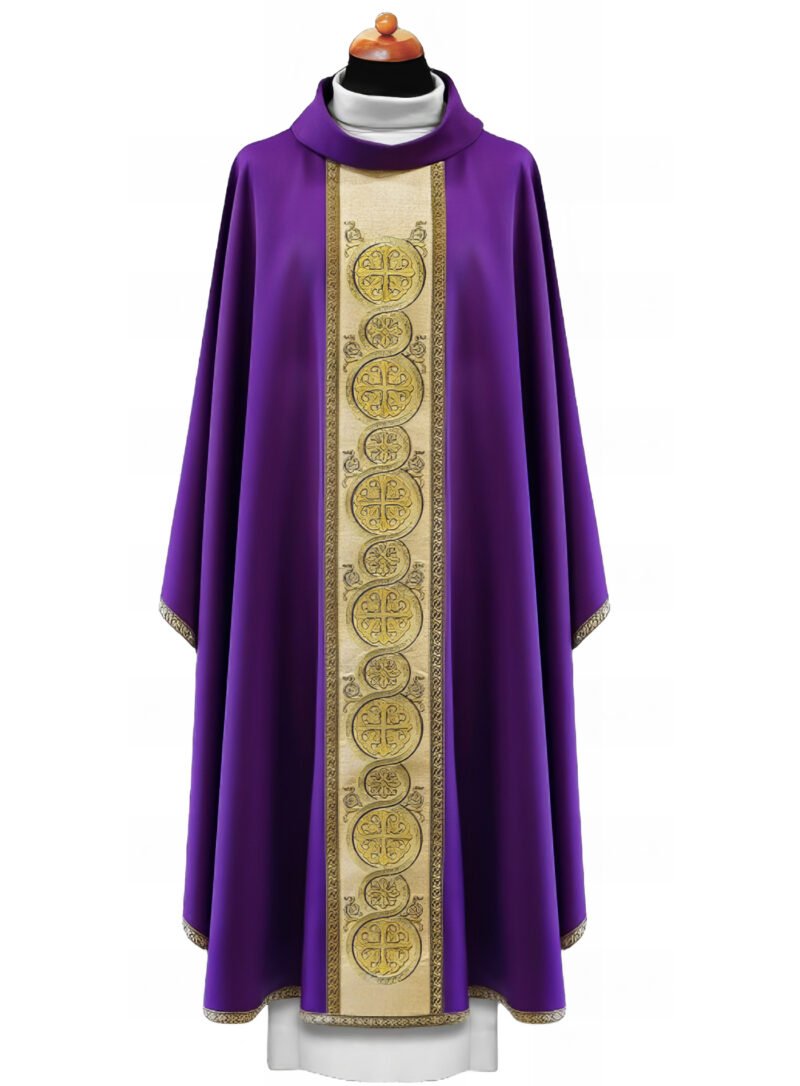 Purple Embroidered Chasuble FE9084