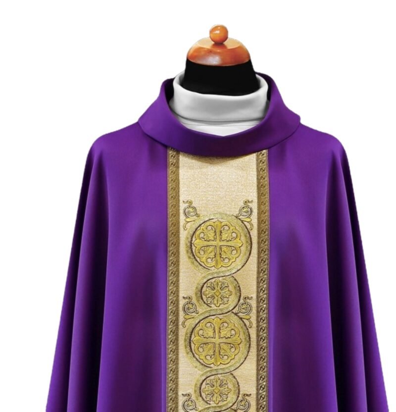 Purple Embroidered Chasuble FE90841