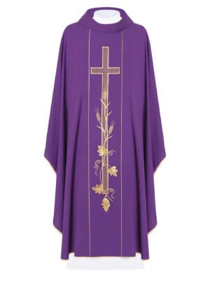 Purple Embroidered Chasuble FE9085