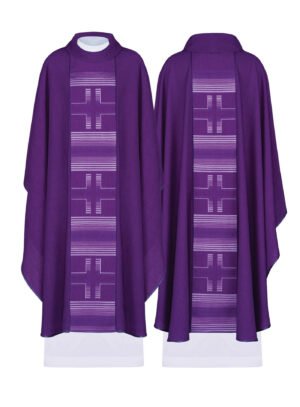 Purple Embroidered Chasuble FE9086