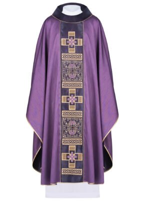 Purple Embroidered Chasuble FE9088