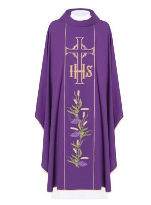 Purple Embroidered Chasuble FE9089