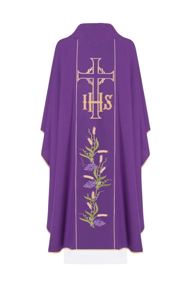 Purple Embroidered Chasuble FE90891