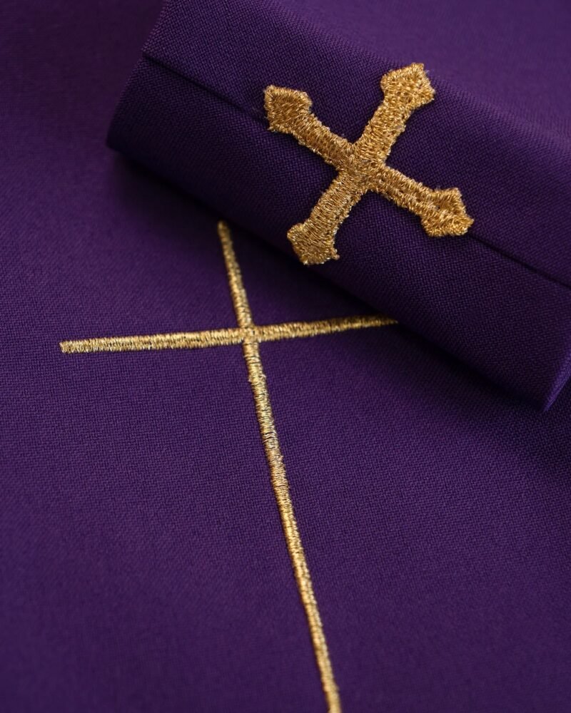 Purple Embroidered Chasuble FE90893