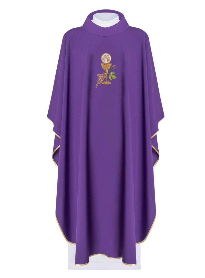 Purple Embroidered Chasuble FE9091