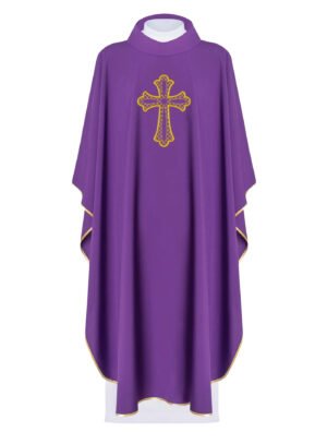 Purple Embroidered Chasuble FE9096