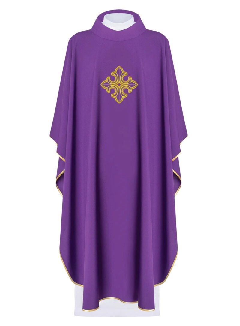 Purple Embroidered Chasuble FE9097