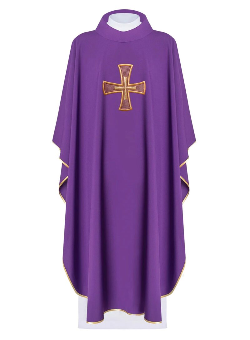 Purple Embroidered Chasuble FE9099