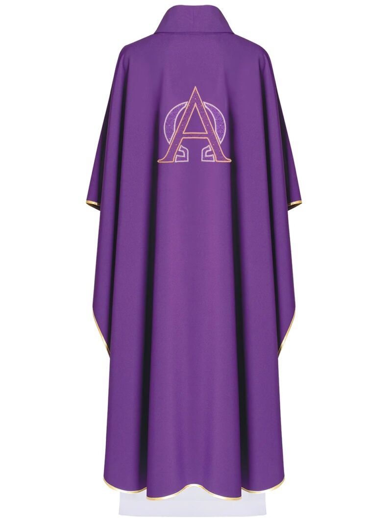 Purple Embroidered Chasuble FE91001