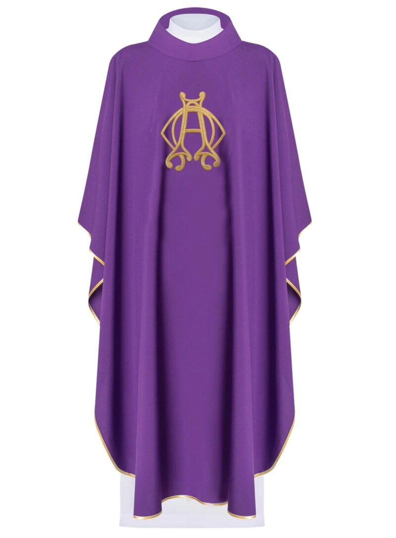 Purple Embroidered Chasuble FE9101