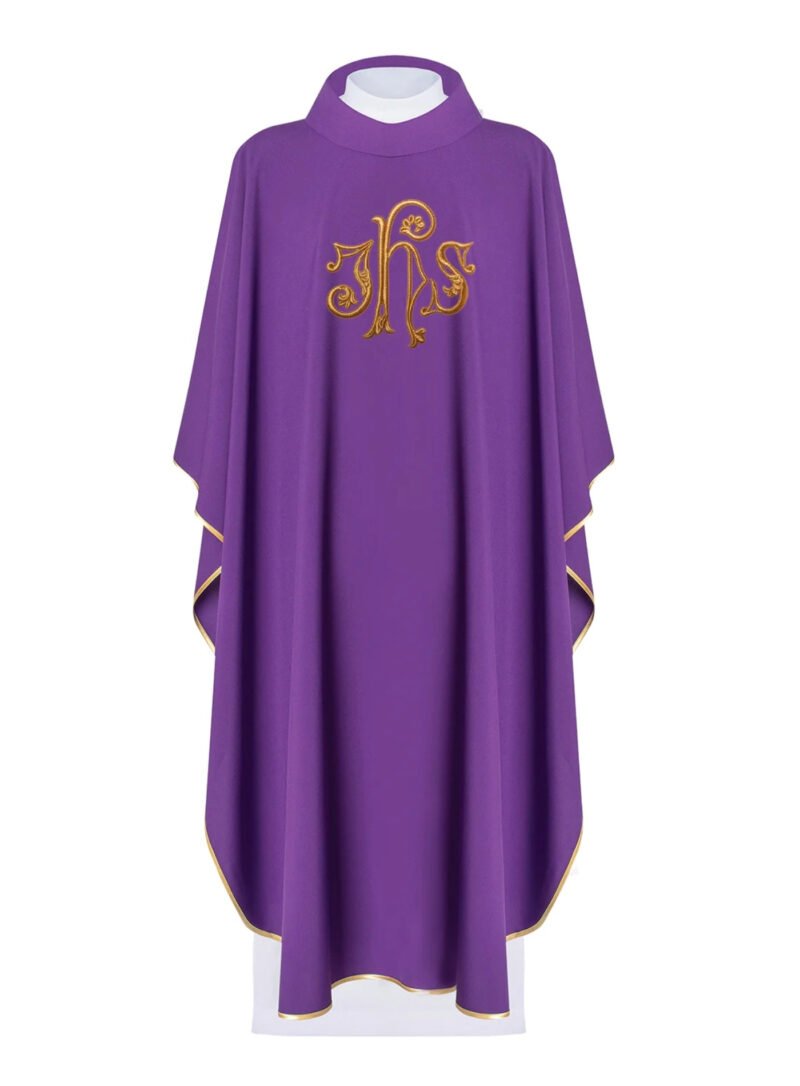 Purple Embroidered Chasuble FE9103