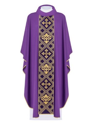 Purple Embroidered Chasuble FE9105