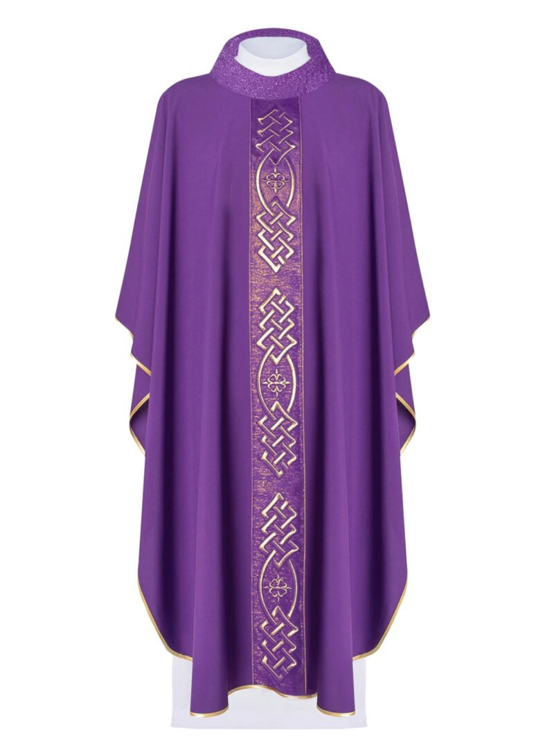 Purple Embroidered Chasuble FE9106