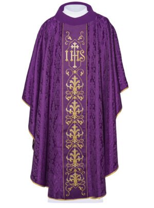 Purple Embroidered Chasuble FE9108