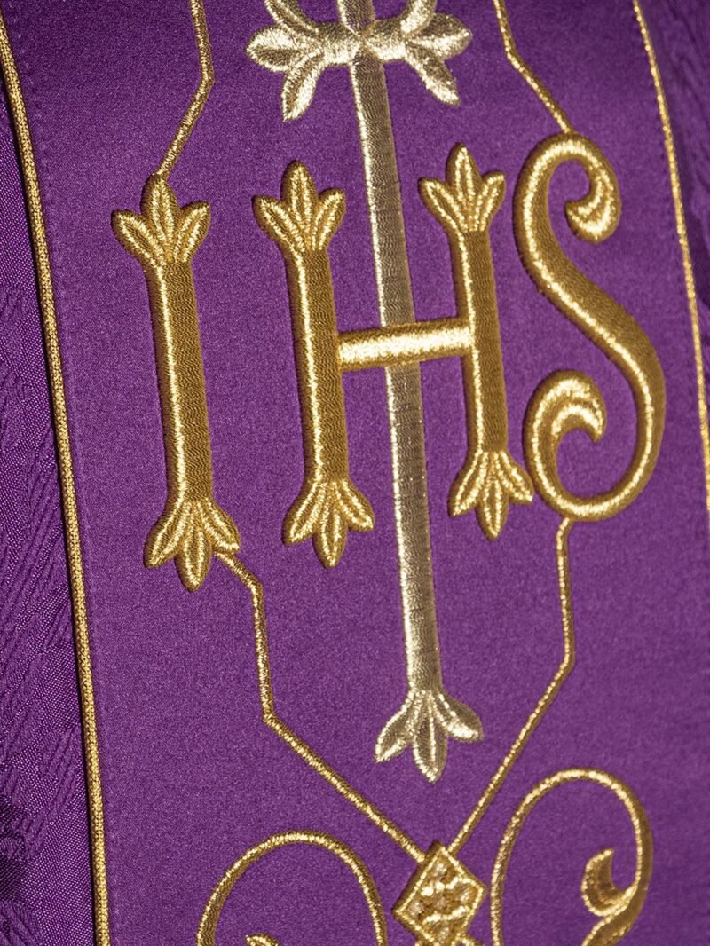 Purple Embroidered Chasuble FE91081